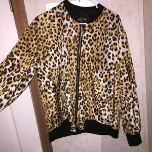 Cheetah Print Bomber Jacket